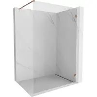 Mexen Lunar douchewand Walk-in rechts 50 x 200 , transparant 8 mm, roze goud - 830-050-000-60-00-P