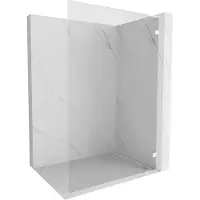 Mexen Lunar L douchewand Walk-in rechts 120 x 200 , transparant 8 mm, wit - 830L-120-000-20-00-P