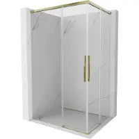 Mexen Rox Duo schuifdouchecabine 100 x 75 cm, transparant, goudkleurig - 8C2D-100-075-50-00