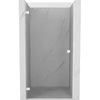 Mexen Lunar-B douchedeur scharnierend links 85 , transparant, wit - 832-085-000-20-00-L
