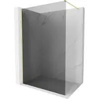 Mexen Kioto-X douchewand Walk-in 60 x 200 , grafiet 10 mm, goud geborsteld - 800-060-101-55-40-X