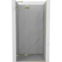Mexen Lunar draaideur voor douche links 125 , transparant, goud - 834-125-000-50-00-L