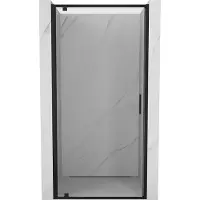 Mexen Exo douchedeur scharnierend 75 , transparant, zwart - 8181-075-000-70-00