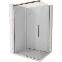 Mexen Rox douchecabine schuif 145 x 75 , transparant, roségoud - 8C2-145-075-60-00