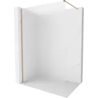 Mexen Kioto-X douchewand Walk-in 140 x 200 , ijsglas 10 mm, geborsteld koper - 800-140-101-65-30-X