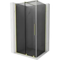 Mexen Velar schuifdouchecabine 110 x 90 , grafiet, geborsteld goud - 871-110-090-41-55