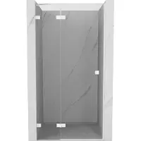 Mexen Lunar draaideur douche links 75 , transparant, wit - 834-075-000-20-00-L