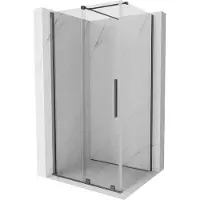 Mexen Velar schuifdouchecabine 110 x 85 , transparant, kanonnenmetaal - 871-110-085-01-95