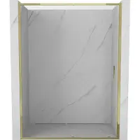 Mexen Exo schuifbare douchedeur 135 , transparant, goud - 8151-135-000-50-00