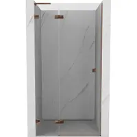 Mexen Lunar L draaideur douche links 95 , transparant, roze goud - 834L-095-000-60-00-L