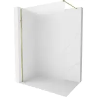 Mexen Kioto-X douchewand Walk-in 50 x 200 , ijsbloem 10 mm, goud - 800-050-101-50-30-X