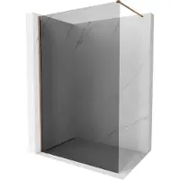 Mexen Kioto-X douchewand Walk-in 60 x 200 , grafiet 10 mm, roze goud - 800-060-101-60-40-X