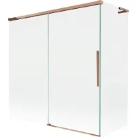 Mexen Rox L badwand 2-delige uitschuifbare 160 + 80 x 150 , transparant, roze goud - 8C9L-160-080-60-00