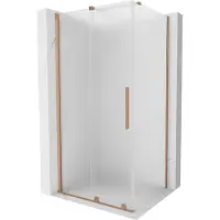 Mexen Velar schuifdouchecabine 90 x 110 , matglas, geborsteld koper - 871-090-110-31-65