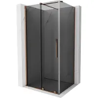Mexen Velar schuifdouchecabine 110 x 85 , grafiet, roségoud - 871-110-085-41-60