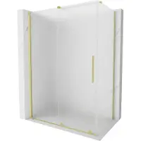 Mexen Velar schuifdouchecabine 150 x 85 , matglas, geborsteld goud - 871-150-085-31-55