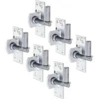 Alberts 868789 Duim om vast te schroeven, verstellbar um 20 mm, thermisch verzinkt, Dornmaß Ø13 mm, plaat 100 x 40 mm, 6er set