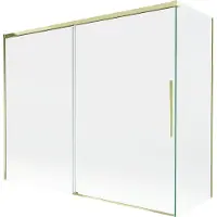 Mexen Rox badwand vouwbaar 2-delig 190 + 80 x 150 , transparant, goud - 8C9-190-080-50-00