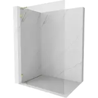 Mexen Lunar L Douchewand Walk-in links 70 x 200 , transparant 8 mm, goud - 830L-070-000-50-00-L