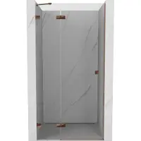 Mexen Lunar douchedeur scharnierend links 75 , transparant, roze goud - 834-075-000-60-00-L