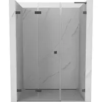 Mexen Lunar-F L opvouwbare douchedeur links 125 , transparant, gun metal - 836SL-125-050-95-00-L