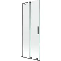 Mexen Velar L 2-delige schuifbare badwand 75 x 150 , transparant, gun metal - 896-075-003-01-95