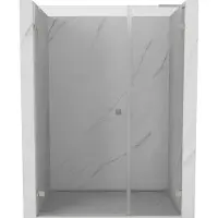 Mexen Lunar-B L draaideur douchedeur links 125 , transparant, geborsteld nikkel - 832SL-125-050-97-00-L