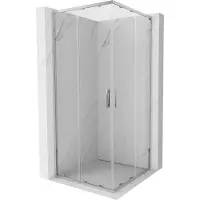 Mexen Exo vierkante douchecabine schuifdeur 85 x 85 , transparant, chroom - 8111-085-085-01-00