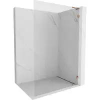 Mexen Lunar L douchezuil Walk-in rechts 110 x 200 , transparant 8 mm, roze goud - 830L-110-000-60-00-P