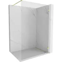 Mexen Lunar douchewand Walk-in rechts 160 x 200 , transparant 8 mm, goud geborsteld - 830-160-000-55-00-P