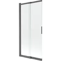 Mexen Fox 2-delige verschuifbare badwandscherm 85 x 150 , transparant, geborsteld grijs - 891-085-002-66-00