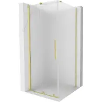 Mexen Velar schuifbare douchecabine 110 x 110 , matglas, geborsteld goud - 871-110-110-31-55