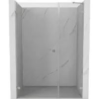 Mexen Lunar-B douchedeur linksdraaiend 140 , transparant, geborsteld nikkel - 832S-140-050-97-00-L