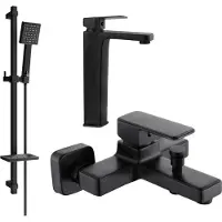 Mexen Cetus DQ45 badkaderset, zwart - 744313DQ45-70