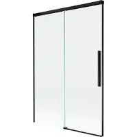 Mexen Rox badwand 2-delig schuifbaar 120 x 150 , transparant, zwart - 8C9-120-001-70-00