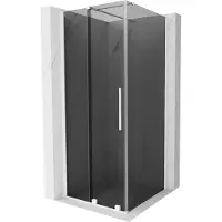 Mexen Velar douchecabine schuifdeur 120 x 120 , grafiet, wit - 871-120-120-41-20