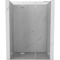 Mexen Lunar-F L opvouwbare douchedeur links 145 , transparant, geborsteld nikkel - 836SL-145-050-97-00-L