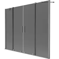 Mexen Velar Duo badwand 2-delige schuifwand 180 x 150 , grafiet, gun metal - 896-180-000-42-95