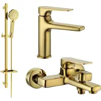 Mexen Lynx DQ40 badkamer set, goud - 745903DQ40-50