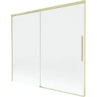 Mexen Rox badwand 2-delige schuifwand 180 x 150 , transparant, goud geborsteld - 8C9-180-001-55-00