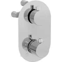 Mexen Kai thermostatische bad-douchekraan met 3 uitgangen, chroom - 77602-00