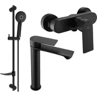 Mexen Royo DF40 doucheset, zwart - 72214DF40-70