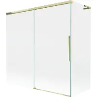 Mexen Rox L badkuip scherm 2-delig schuifbaar 160 + 75 x 150 , transparant, goud - 8C9L-160-075-50-00