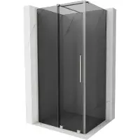 Mexen Velar schuifdouchecabine 130 x 90 , grafiet, geborsteld nikkel - 871-130-090-41-97