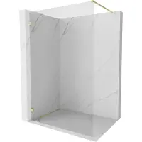 Mexen Lunar douchewand Walk-in links 110 x 200 , transparant 8 mm, goud geborsteld - 830-110-000-55-00-L