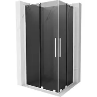 Mexen Velar Duo schuifdouchecabine 90 x 80 , grafiet, wit - 871-090-080-42-20