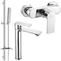 Mexen Royo DQ72 douche-set, chroom - 72214DQ72-00