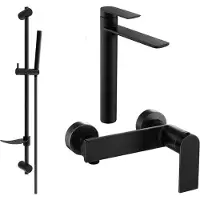 Mexen Zero DF70 douchekit, zwart - 71114DF70-70