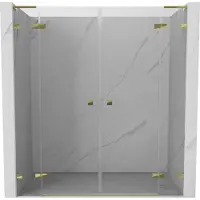 Mexen Lunar L Duo draaibare douchedeur 170 , transparant, goud - 834DL-170-000-50-00