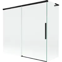 Mexen Rox L badwand, 2-delige schuifdeur 170 + 70 x 150 , transparant, zwart - 8C9L-170-070-70-00